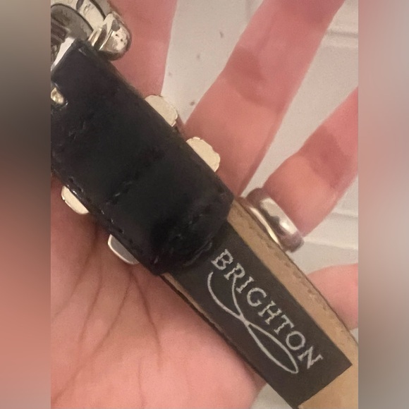 Vtg Brighton Classics Women’s Sz M 30 Black Belt Gold Silver 4B814 Made In USA - Picture 5 of 16